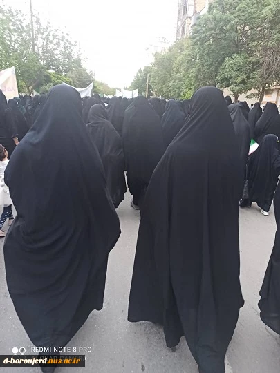 حضور پرشور دانشجویان و کارکنان  دانشکده فنی دختران بروجرد در راهپیمایی روز جهانی قدس 2