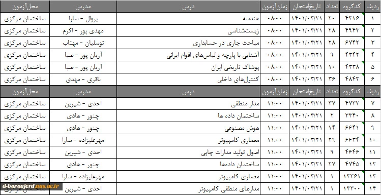 اطلاعیه آموزشی 3