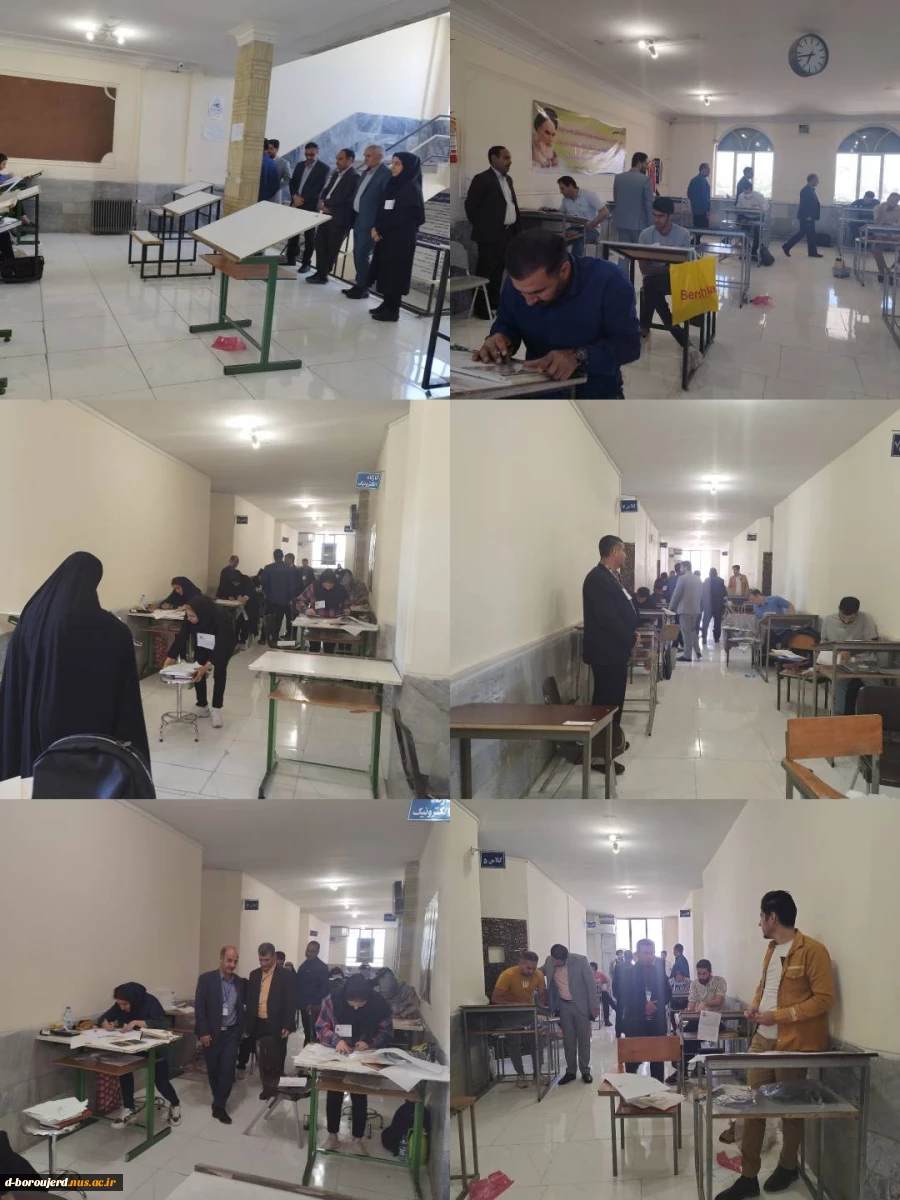 بازدید مدیرکل اداره کل راه و شهرسازی استان لرستانو نماینده حراست اداره کل راه و شهرسازی استان و تیم همراهاز محل برگزاری آزمون ورود به حرفه مهندسان (معماری طراحی) سازمان سنجش آموزش کشور 2