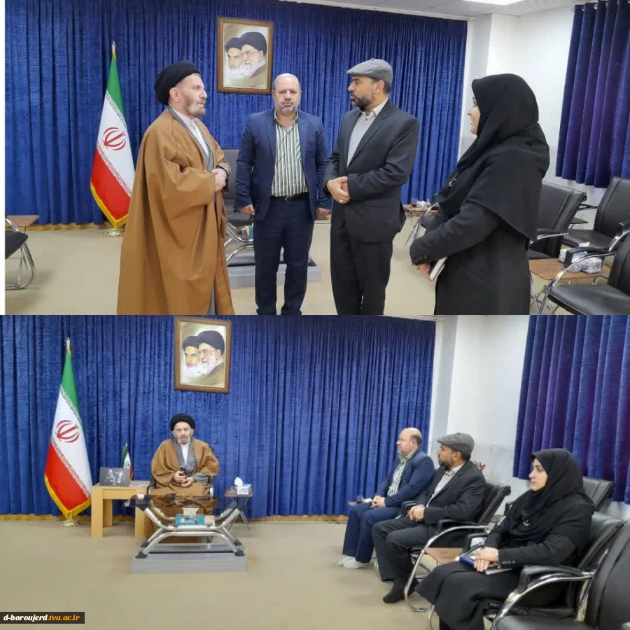 دیدار دکتر جلیلی معاون فرهنگی و دانشجویی دانشگاه فنی و حرفه ای کل کشور  و دکتر حمیدی ریاست دانشگاه فنی و حرفه ای استان لرستان با نماینده ولی فقیه و امام جمعه خرم آباد 2